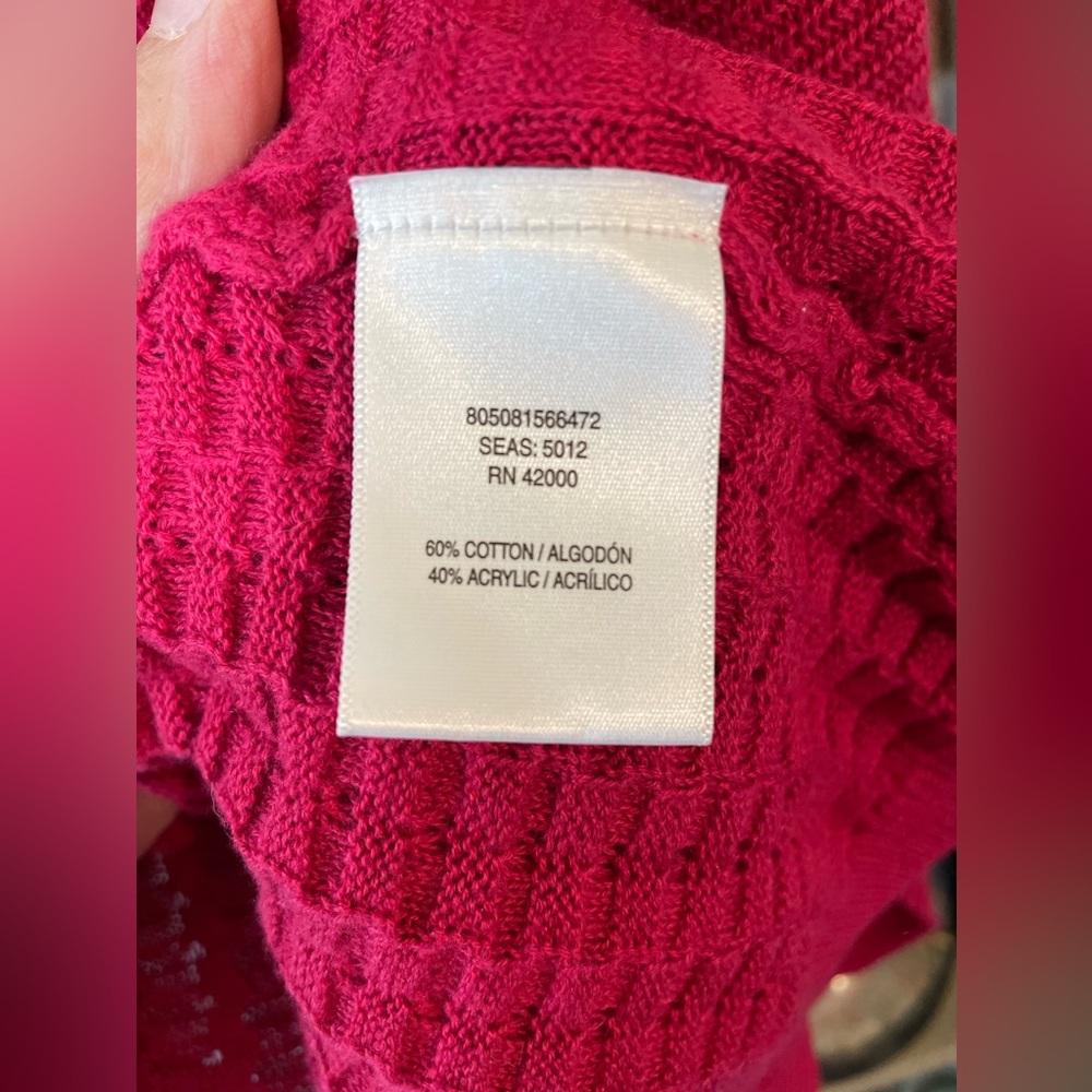 Pink cardigan sweater women’s L - Picture 4 of 6